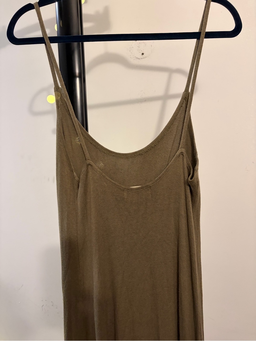 Taylor Jay Olive Green Spaghetti Strap Maxi Slip Dress - Picture 3 of 5